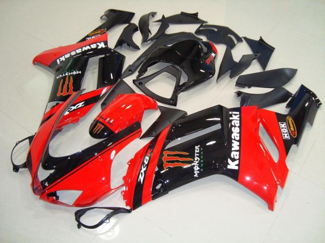 Monster Vermelho Carenagem Moto Kawasaki ZX6R 07-08 Monster Vermelho Carenagem Moto Kawasaki ZX6R 07-08