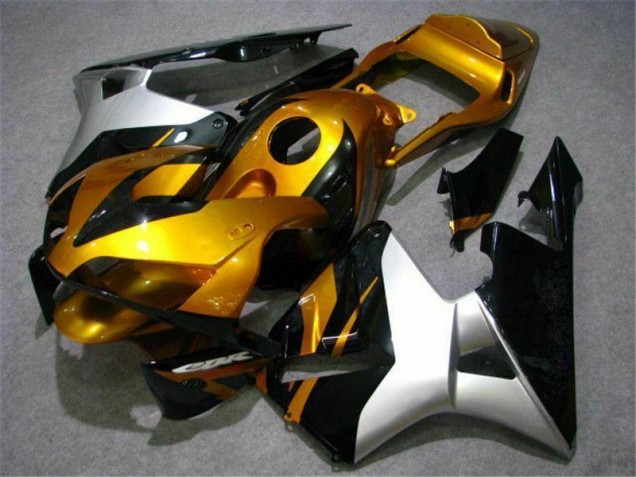 Ouro Prata Preto Carenagem Moto Honda CBR 600RR 03-04 Ouro Prata Preto Carenagem Moto Honda CBR 600RR 03-04