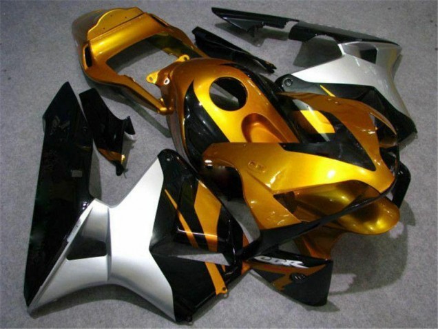 Ouro Prata Preto Carenagem Moto Honda CBR 600RR 03-04 Ouro Prata Preto Carenagem Moto Honda CBR 600RR 03-04