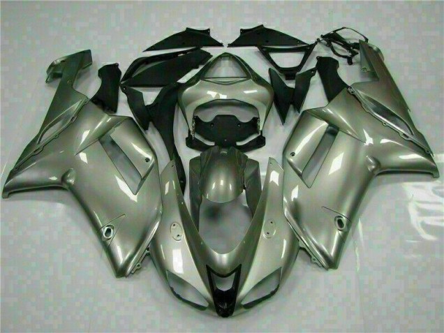 Prata Abs Kits Carenagem Moto Kawasaki ZX6R 07-08 Prata Abs Kits Carenagem Moto Kawasaki ZX6R 07-08