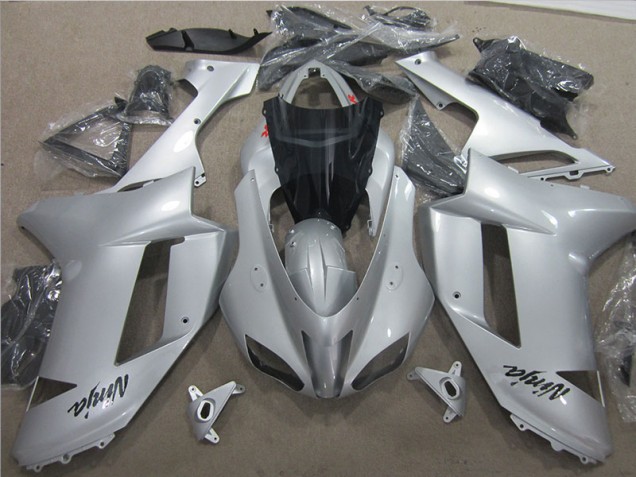 Prata Abs Moto Plásticos Kawasaki ZX6R 07-08 Prata Abs Moto Plásticos Kawasaki ZX6R 07-08