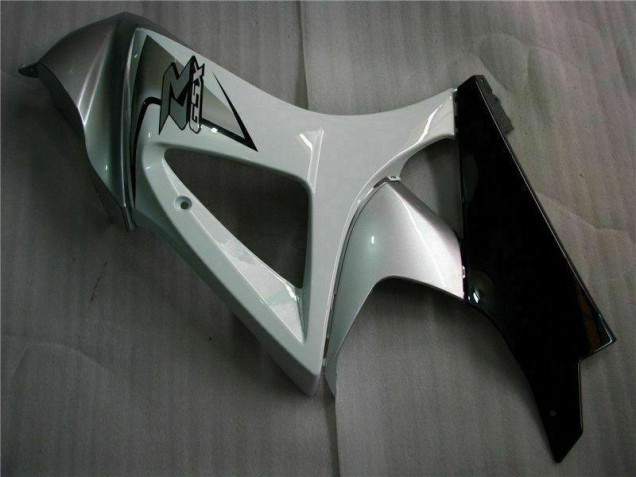 Prata Branco Carenagem Moto Suzuki GSXR 1000 K7 07-08 Prata Branco Carenagem Moto Suzuki GSXR 1000 K7 07-08