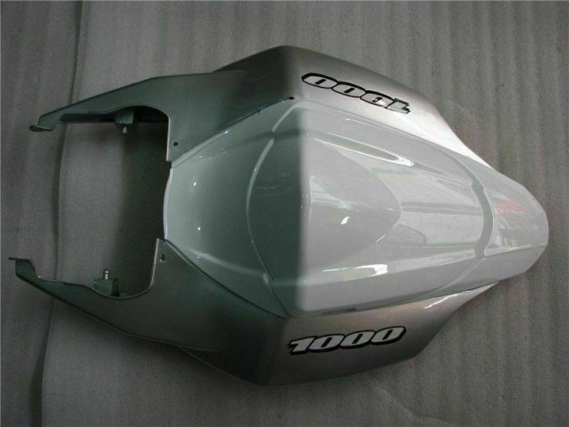 Prata Branco Carenagem Moto Suzuki GSXR 1000 K7 07-08 Prata Branco Carenagem Moto Suzuki GSXR 1000 K7 07-08