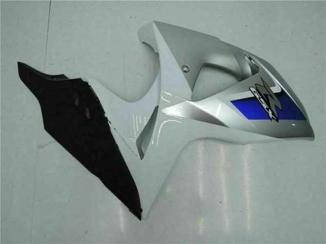 Prata Branco Carenagem Moto Suzuki GSXR 1000 K9 09-16 Prata Branco Carenagem Moto Suzuki GSXR 1000 K9 09-16