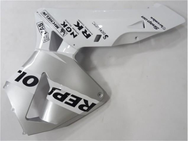 Prata Branco Preto Repsol Carenagem Moto Honda CBR 600RR 03-04 Prata Branco Preto Repsol Carenagem Moto Honda CBR 600RR 03-04