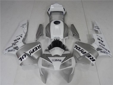 Prata Branco Preto Repsol Carenagem Moto Honda CBR 600RR 03-04