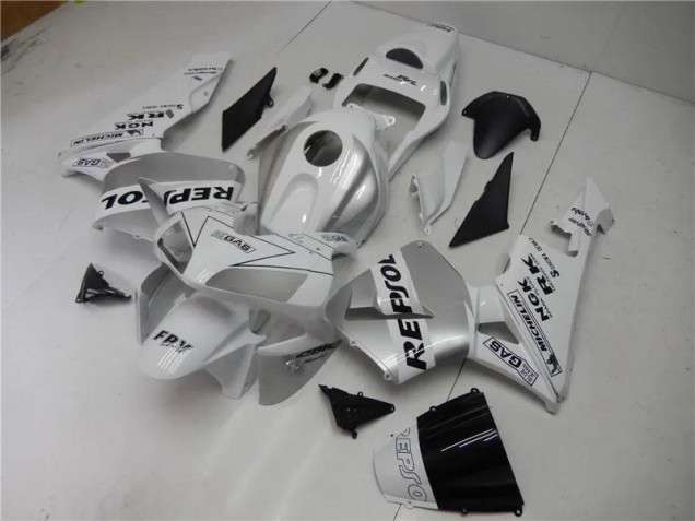 Prata Branco Preto Repsol Carenagem Moto Honda CBR 600RR 05-06 Prata Branco Preto Repsol Carenagem Moto Honda CBR 600RR 05-06