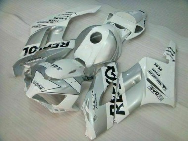 Prata Branco Repsol Abs Kit Completos Carenagem Moto Honda CBR 1000RR 04-05