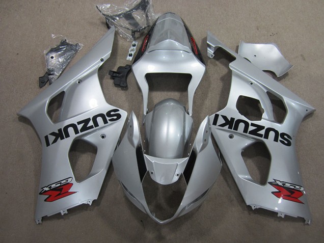 Prata Carenagem Moto Suzuki GSXR 1000 K3 03-04 Prata Carenagem Moto Suzuki GSXR 1000 K3 03-04