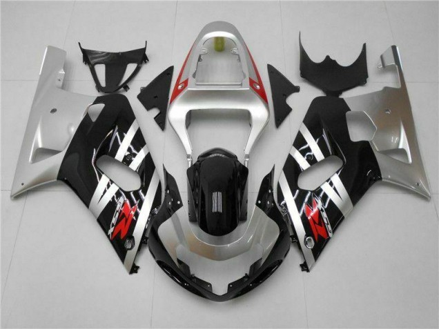 Prata Carenagem Moto Suzuki GSXR 600 / 750 K1 K2 K3 01-03 Prata Carenagem Moto Suzuki GSXR 600 / 750 K1 K2 K3 01-03