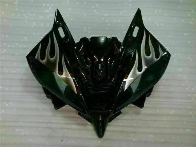 Prata Chama Preto Carenagem Moto Yamaha R6 06-07 Prata Chama Preto Carenagem Moto Yamaha R6 06-07