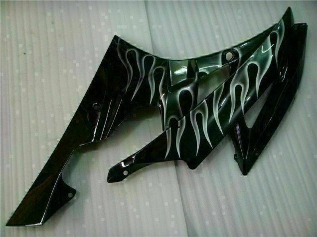Prata Chama Preto Carenagem Moto Yamaha R6 06-07 Prata Chama Preto Carenagem Moto Yamaha R6 06-07