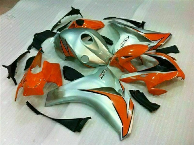 Prata Laranja Carenagem Moto Honda CBR 1000RR 08-11 Prata Laranja Carenagem Moto Honda CBR 1000RR 08-11