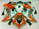 Prata Laranja Carenagem Moto Honda CBR 1000RR 08-11 Prata Laranja Carenagem Moto Honda CBR 1000RR 08-11