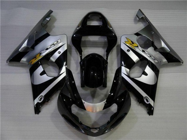 Prata Preto Carenagem Moto Suzuki GSXR 1000 K1 00-02