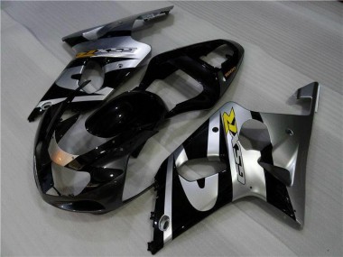 Prata Preto Carenagem Moto Suzuki GSXR 1000 K1 00-02