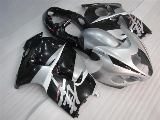 Prata Preto Carenagem Moto Suzuki GSXR 1300 Hayabusa 96-07 Prata Preto Carenagem Moto Suzuki GSXR 1300 Hayabusa 96-07