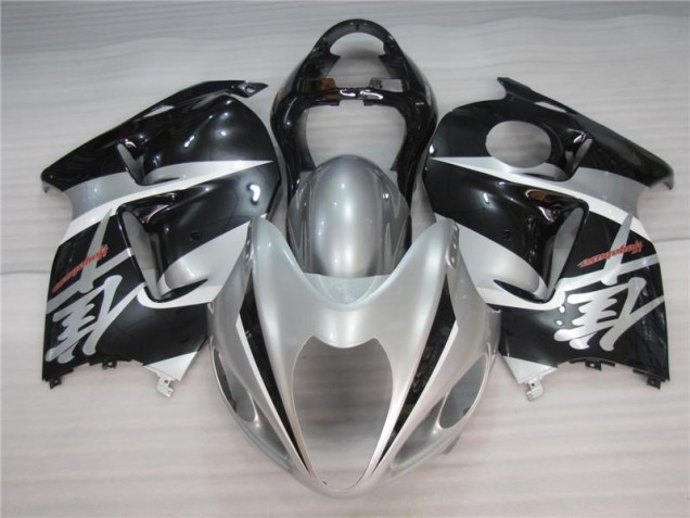 Prata Preto Carenagem Moto Suzuki GSXR 1300 Hayabusa 96-07 Prata Preto Carenagem Moto Suzuki GSXR 1300 Hayabusa 96-07