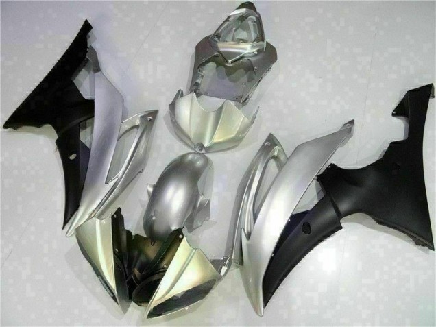Prata Preto Carenagem Moto Yamaha R6 08-16 Prata Preto Carenagem Moto Yamaha R6 08-16