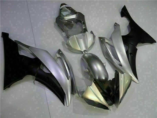 Prata Preto Carenagem Moto Yamaha R6 08-16 Prata Preto Carenagem Moto Yamaha R6 08-16