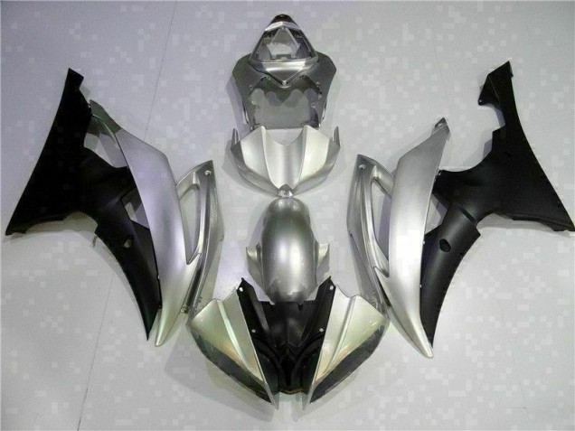 Prata Preto Carenagem Moto Yamaha R6 08-16 Prata Preto Carenagem Moto Yamaha R6 08-16
