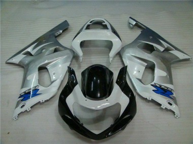 Prata Preto Carroçaria Moto Suzuki GSXR 600 / 750 K1 K2 K3 01-03