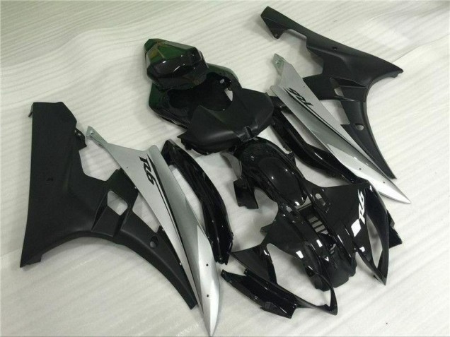 Prata Preto Injeção Kit Carenagem Moto Yamaha R6 06-07 Prata Preto Injeção Kit Carenagem Moto Yamaha R6 06-07