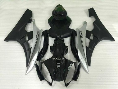 Prata Preto Injeção Kit Carenagem Moto Yamaha R6 06-07