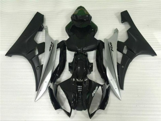 Prata Preto Injeção Kit Carenagem Moto Yamaha R6 06-07 Prata Preto Injeção Kit Carenagem Moto Yamaha R6 06-07