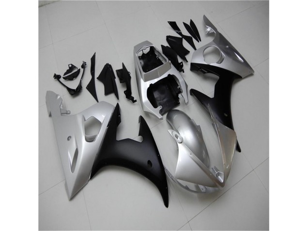 Prata Preto Kits Carenagem Moto Yamaha R6 03-05 Prata Preto Kits Carenagem Moto Yamaha R6 03-05