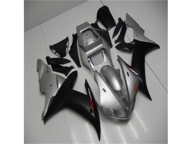 Prata Preto Moto Plásticos Yamaha R1 02-03 Prata Preto Moto Plásticos Yamaha R1 02-03