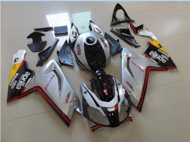 Prata Preto Vermelho Carenagem Moto Aprilia RS 125 06-11 Prata Preto Vermelho Carenagem Moto Aprilia RS 125 06-11
