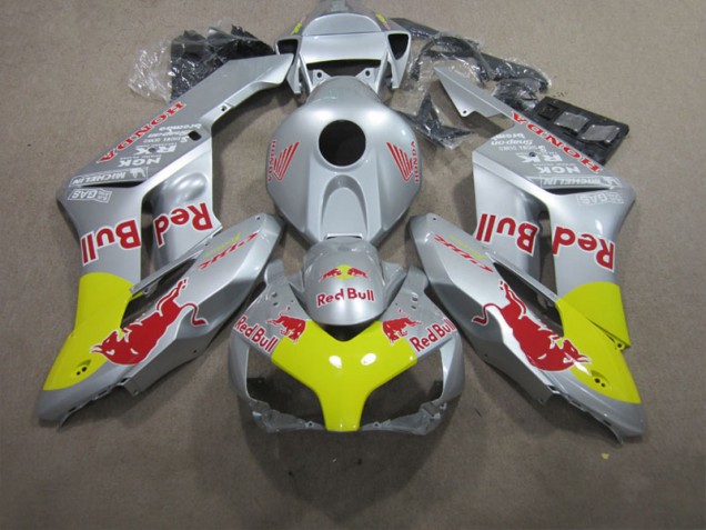 Prata Red Bull Carenagem Moto Honda CBR 1000RR 04-05 Prata Red Bull Carenagem Moto Honda CBR 1000RR 04-05