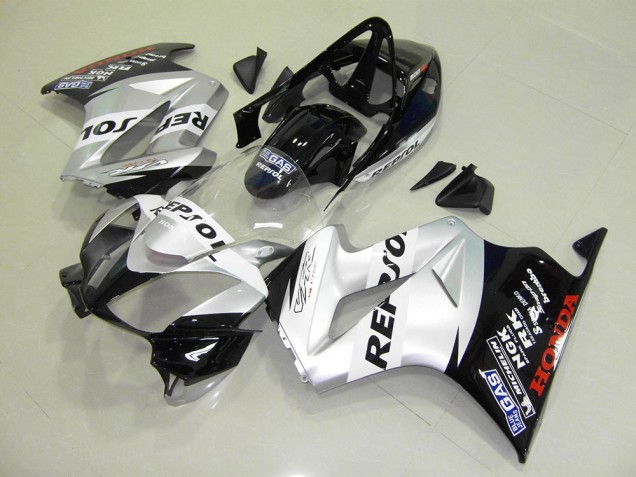 Prata Repsol Kits Completo Carenagem Moto Honda VFR 800 02-13 Prata Repsol Kits Completo Carenagem Moto Honda VFR 800 02-13