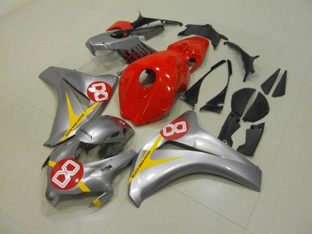 Prata Vermelho 8 Carenagem Moto Honda CBR 1000RR 08-11