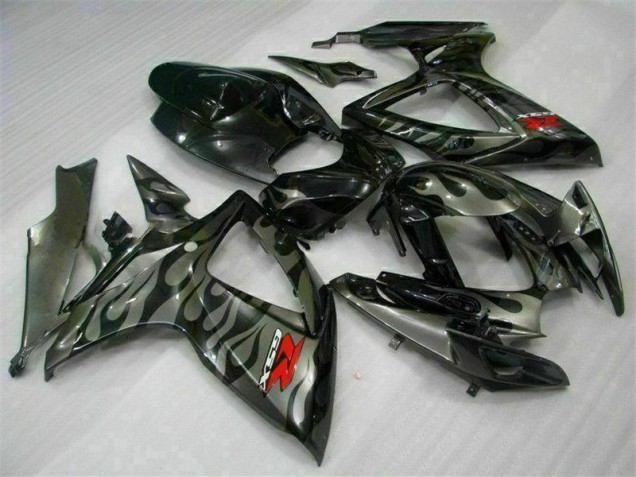 Preto Abs Carenagem Moto Suzuki GSXR 600 / 750 K6 06-07 Preto Abs Carenagem Moto Suzuki GSXR 600 / 750 K6 06-07