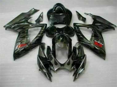 Preto Abs Carenagem Moto Suzuki GSXR 600 / 750 K6 06-07