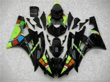 Preto Abs Moto Plástico Yamaha R6 06-07
