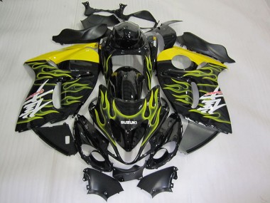 Preto Amarelo Chama Carenagem Moto Suzuki GSXR 1300 Hayabusa 08-19