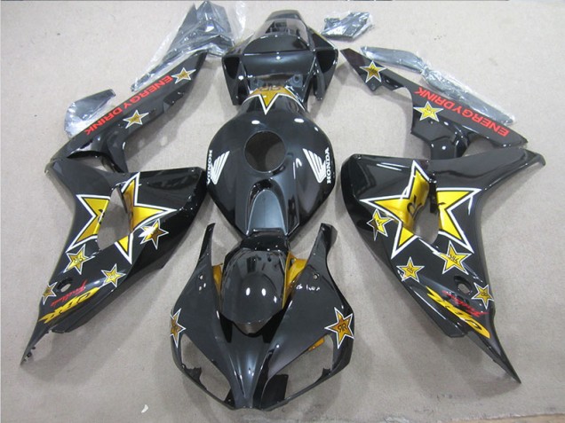 Preto Amarelo ENERGY Drink Carenagem Moto Honda CBR 1000RR 06-07 Preto Amarelo ENERGY Drink Carenagem Moto Honda CBR 1000RR 06-07