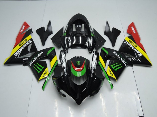 Preto Amarelo Monster Carenagem Moto Kawasaki ZX10R 03-05