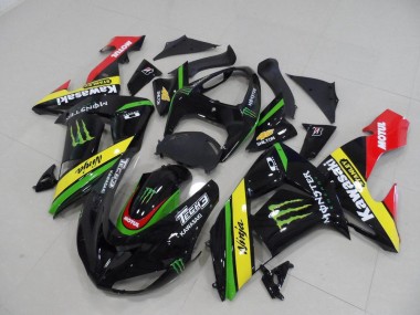 Preto Amarelo Monster Carenagem Moto Kawasaki ZX10R 06-07