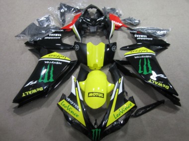 Preto Amarelo Motul Leovince Carenagem Moto Yamaha R1 07-08