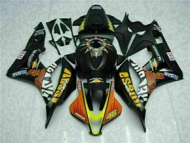 Preto Amarelo Repsol 46 Carenagem Moto Honda CBR 600RR 07-08