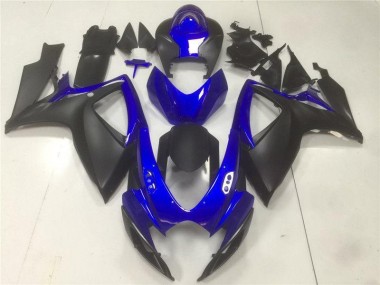 Preto Azul Abs Motocicleta Plásticos Suzuki GSXR 600 / 750 K6 06-07