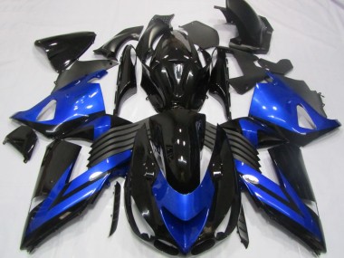 Preto Azul Carenagem Moto Kawasaki ZX14R ZZR 1400 06-11