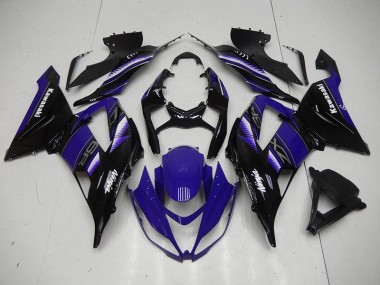 Preto Azul Carenagem Moto Kawasaki ZX6R 13-18