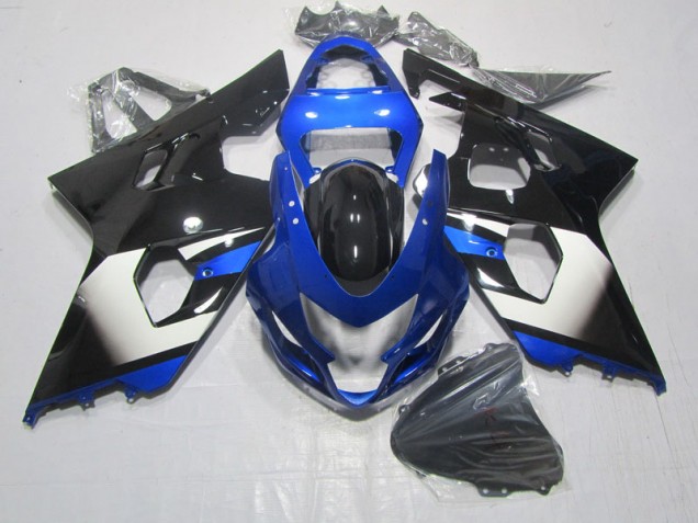 Preto Azul Carenagem Moto Suzuki GSXR 600 K4 04-05 Preto Azul Carenagem Moto Suzuki GSXR 600 K4 04-05