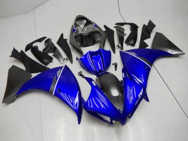Preto Azul Carenagem Moto Yamaha R1 12-14