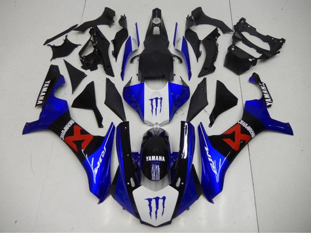 Preto Azul Carenagem Moto Yamaha R1 15-19 Preto Azul Carenagem Moto Yamaha R1 15-19